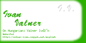 ivan valner business card